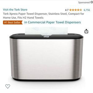 Paper towel dispenser for bathroom or kitchen